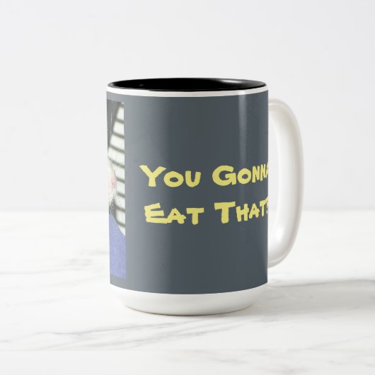 Wird das essen? zweifarbige tasse (VorderseiteRechts)