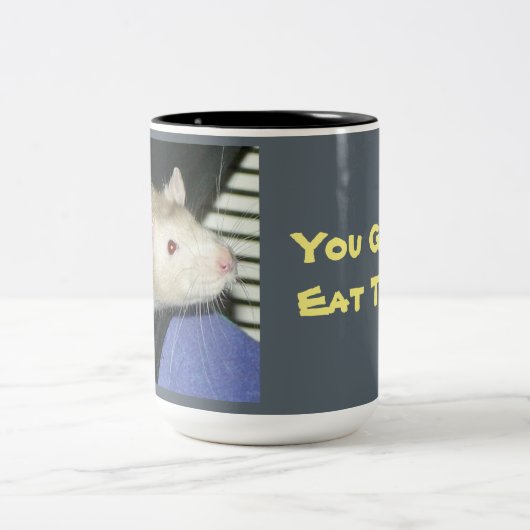 Wird das essen? zweifarbige tasse (Mittel)