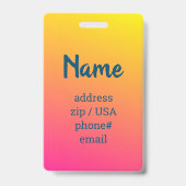 Wird der Tide meinen Stuhl plash - Gepäckmarke Ausweis (Rückseite)