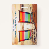 Wird der Tide meinen Stuhl plash - Gepäckmarke Ausweis (Vorderseite)