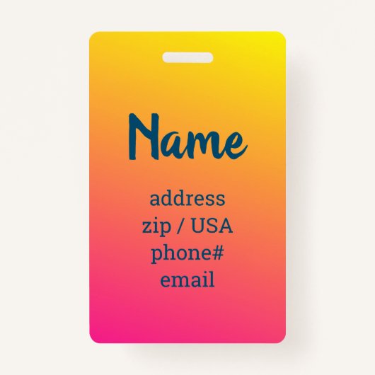 Wird der Tide meinen Stuhl plash - Gepäckmarke Ausweis (Rückseite)