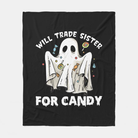 wird die Schwester gegen niedlichen Halloween-Geis Fleecedecke (Vorderseite)