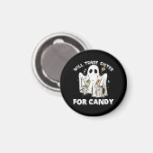 wird die Schwester gegen niedlichen Halloween-Geis Magnet (Vorderseite/Rückseite)
