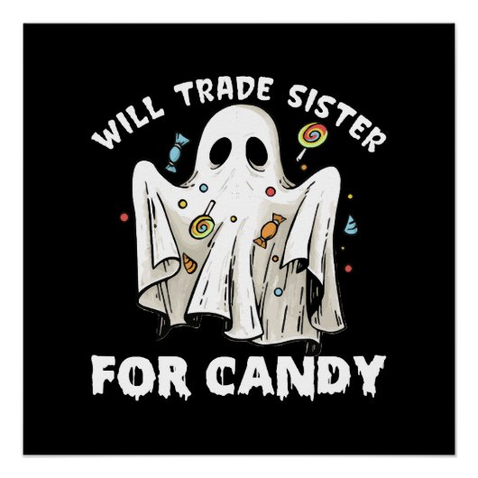 wird die Schwester gegen niedlichen Halloween-Geis Poster (Vorderseite)