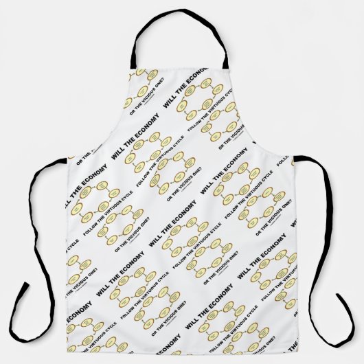 Wird die Wirtschaft dem bösartigen Zyklus folgen? Schürze (Vorderseite)