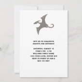 Wird ein Blast-Vulkan Dinosaurier Geburtstag Einladung (Rückseite)