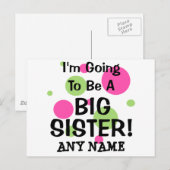Wird ein großer SCHWESTER! Postkarte (Vorne/Hinten)