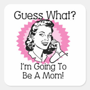 Wird eine Mama rosa Quadratischer Aufkleber