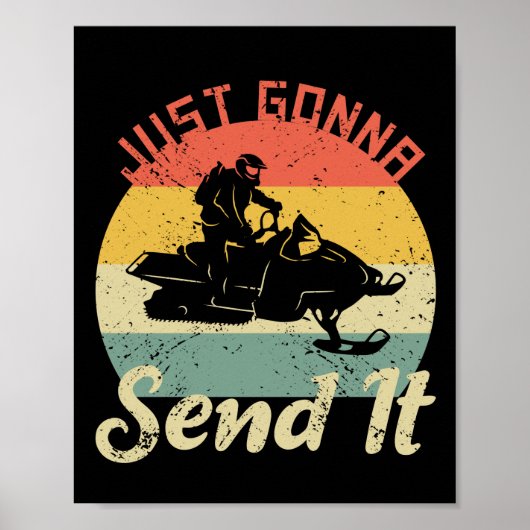 Wird es einfach nur schneemobilfahren Winter Poster (Vorne)
