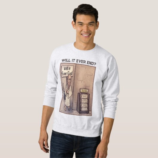 Wird es je das männliche Asche-Sweatshirt beenden? Sweatshirt (Vorne ganz)