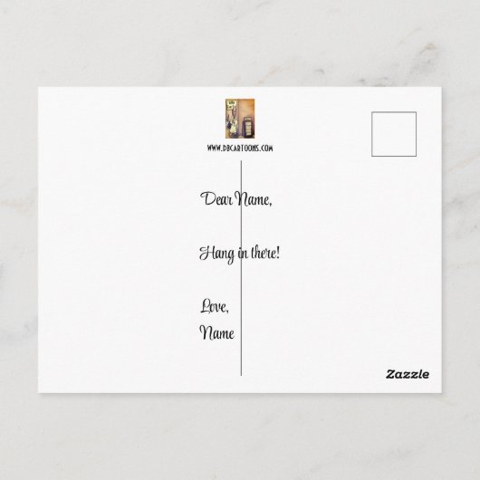 Wird es jedes Mal Poster beenden Postkarte (Rückseite)