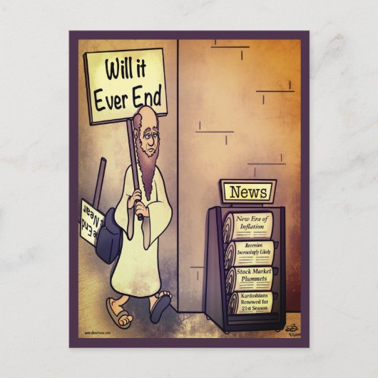 Wird es jedes Mal Poster beenden Postkarte (Vorderseite)