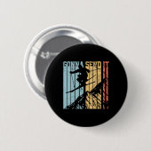 Wird es senden Winter Sport Skifahren Geschenk Button (Vorne & Hinten)