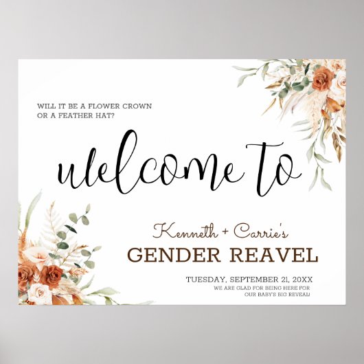 Wird es sich um eine Blume- oder Federhut handeln? Poster (Vorne)