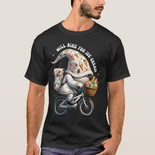 Wird Fahrrad fahren für Eiscreme süßer Gnom Fahrra T-Shirt