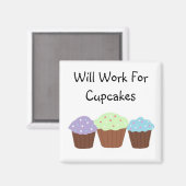 Wird funktionieren für Cupcakes Magnet (Vorderseite/Rückseite)