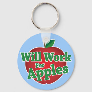 Wird für Äpfel arbeiten Schlüsselanhänger