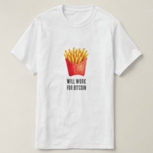 Wird für Bitcoin arbeiten (weiß) T-Shirt