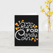 Wird für Candy Corn Marathon Halloween Funny laufe Karte (Gelbe Blume)