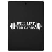 Wird für Carbon aufsteigen - Funny Novelty Workout Klemmbrett (Rückseite)
