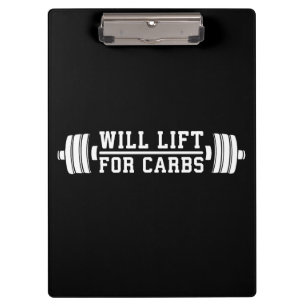Wird für Carbon aufsteigen - Funny Novelty Workout Klemmbrett