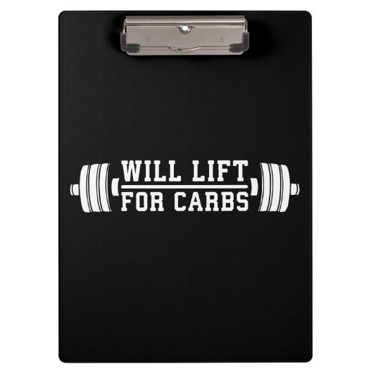 Wird für Carbon aufsteigen - Funny Novelty Workout Klemmbrett (Vorderseite)