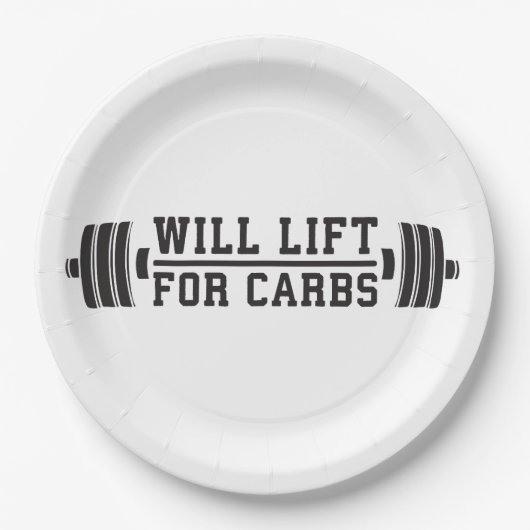 Wird für Carbon aufsteigen - Funny Novelty Workout Pappteller (Vorderseite)