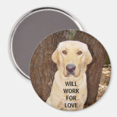 WIRD FÜR DIE LIEBE ARBEITEN MAGNET (Vorderseite/Rückseite)