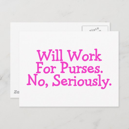 wird für die Zwecke funktionieren nicht ernsthaft Postkarte (Vorne/Hinten)