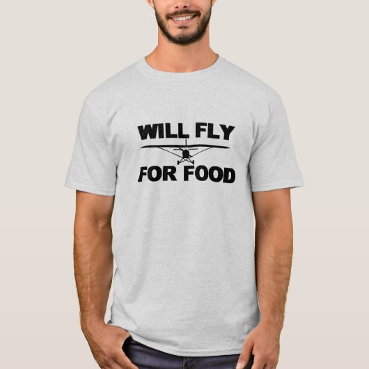 Wird für Essen fliegen T-Shirt (Vorderseite)