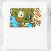 Wird für Gehirne funktionieren Rechteckiger Aufkleber (Tasche)