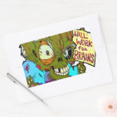 Wird für Gehirne funktionieren Rechteckiger Aufkleber (Umschlag)