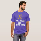 wird für Handybier arbeiten T-Shirt (Vorne ganz)