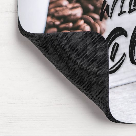 Wird für Kaffee arbeiten, schwarz Mousepad (Ecke)