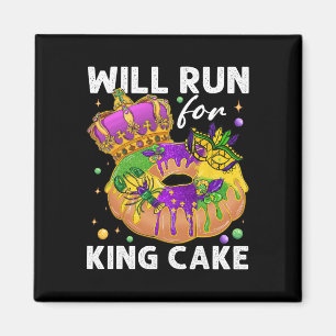 Wird für King Cake Mardi Gras Parade Running M lau Magnet