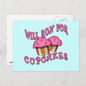 WIRD FÜR KUPCAKES LAUFEN T-Shirts & GEAR Postkarte (Vorne/Hinten)