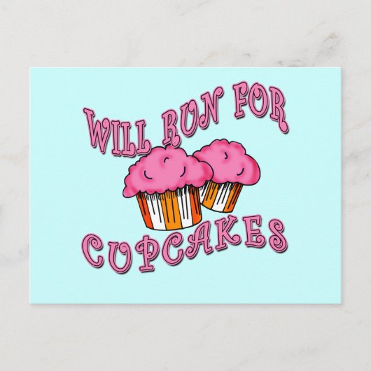 WIRD FÜR KUPCAKES LAUFEN T-Shirts & GEAR Postkarte (Vorderseite)