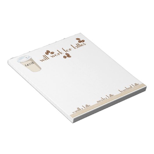 Wird für Latte Notepad funktionieren Notizblock (angewinkelt)