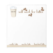 Wird für Latte Notepad funktionieren Notizblock (Vorderseite)