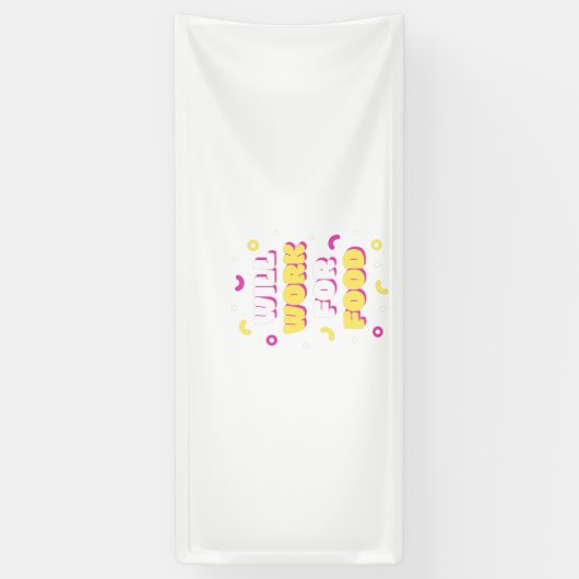 Wird für Lebensmittel weiß arbeiten Banner (Vertikal)