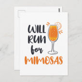 Wird für Mimosas laufen Postkarte (Vorne/Hinten)