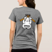wird für Sushi kämpfen Tri-Blend Shirt (Rückseite)