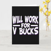 Wird für V Bucks Design Gamer Jugend Witze Gam arb Karte (Gelbe Blume)
