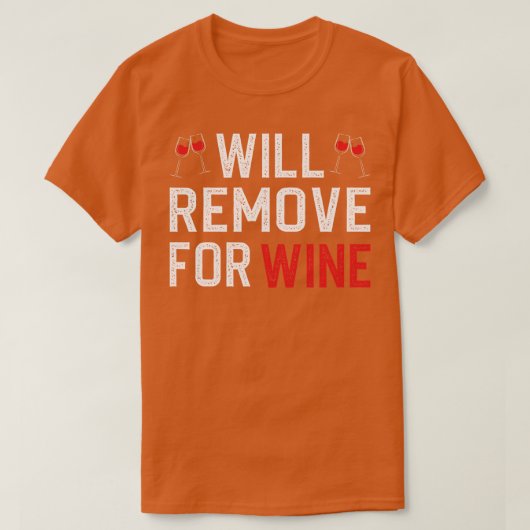 wird für Wein entsorgen T-Shirt (Design vorne)