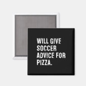 Wird Fußballtipps für Pizza geben Lustiger Fußball Magnet (Vorderseite/Rückseite)