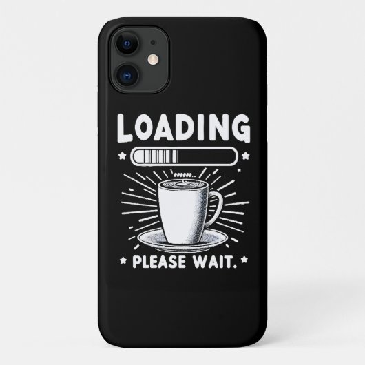 Wird geladen Bitte warten Sie auf Kaffee lustiger Case-Mate iPhone Hülle (Rückseite)