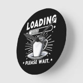 Wird geladen Bitte warten Sie auf Kaffee lustiger Runde Wanduhr (Winkel)