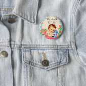 Wird Große Schwester Vintage-Baby-Party-Button Button (Beispiel)