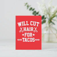 Wird Haare für Tacos schneiden Lustiger Friseur