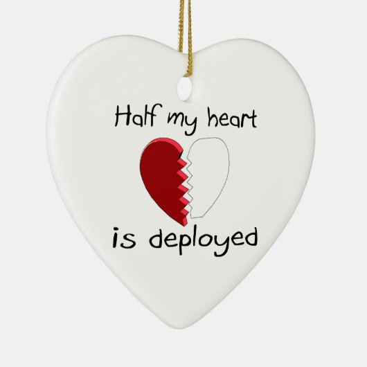 Wird Hälfte meine Herz-entfaltet Keramikornament (Rechts)